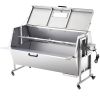 60W Rotisserie Grill with Hooded Cover, 56 Inch Pig Lamb Goat Rotisserie Grill Roaster, 286Lbs Capacity