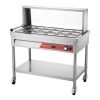VEVOR 9-Pan Commercial Food Warmer, 9 x 1/3 Pans Electric Steam Table, 1500W Professional Buffet Catering Food Warmer with Shield Undershelf Wheels