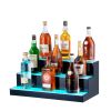 VEVOR LED Lighted Liquor Bottle Display Bar Shelf RF & App Control 24" 3-Step