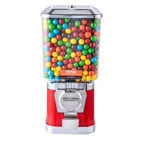 VEVOR 17"H Gumball Machine Vending Coin Bank Vintage Candy Dispenser PC Red
