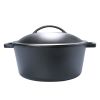 5qt Oven-Safe Cast Iron Pre-Seasoned Dutch Oven