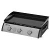 3 Burner Liquefied Gas Grill, Portable Tabletop BBQ Grill, for Camping, Picnic, Silver