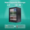 Single Glass Door Swing Back Bar Refrigerator – Eco-Friendly R290, COPELAND Digital Control, LED Lighting, 50mm Insulation, ETL & DOE Certified