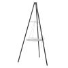 Campfire Tripod Grill, Adjustable Height BBQ Grill Grate for Cooking Over Fire, Firepit Cooking Rack, Black