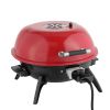 Electric Countertop BBQ Grill, Portable Double Layer Indoor/Outdoor Electric Grill for Indoor & Outdoor Use, 1600W, Red
