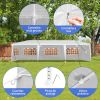 10'x30' Outdoor Party Tent with 8 Removable Sidewalls, Waterproof Canopy Patio Wedding Gazebo, White