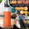 6 Pcs Condiment Squeeze Bottles for Sauces 12 oz Squirt Bottles for Liquids Refillable Leak Proof Easy to Fill Durable and Convenient Salad Dressing D