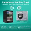 Single Glass Door Swing Back Bar Refrigerator – Eco-Friendly R290, COPELAND Digital Control, LED Lighting, 50mm Insulation, ETL & DOE Certified