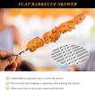 Metal Skewers for Grilling, 50 Pack 14.8" Kabob Skewers, Flat BBQ Barbecue Skewer
