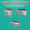 93" Stainless Steel Pizza Prep Table with Refrigerated Base, NSF & ETL Certified, R290 Refrigerant, Digital Temperature Control
