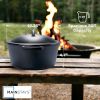 5qt Oven-Safe Cast Iron Pre-Seasoned Dutch Oven