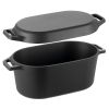 Enameled Cast Iron Dutch Oven, 3.5 Quart Pot with Lid and Dual Handles, Heavy-Duty Durable Cookware Pan, Oven Induction Compatible up to 500Fahrenheit