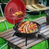 Electric Countertop BBQ Grill, Portable Double Layer Indoor/Outdoor Electric Grill for Indoor & Outdoor Use, 1600W, Red