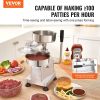 VEVOR Commercial Burger Patty Maker, Hamburger Beef Patty Maker with 3 Convertible Mold(4/5/6-inch), Heavy Duty Stainless Steel Burger Press Machine