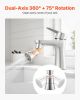 Faucet Aerator 360Â° Swivel Kitchen Sink Aerator 5-Flow Sprayer Brass Adapter