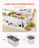 VEVOR Commercial Electric Food Warmer 5-Pan Countertop Buffet 15.3QT Bain Marie