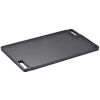 Reversible Grill/Griddle, 9.7"x16.7" Pre-Seasoned Cast Iron Griddle, Rectangular Double Burner Griddle Pan, Non-Stick Family Pan Cookware with Handles
