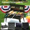"3-Height Adjustable Grill – Windproof Portable Charcoal BBQ for Camping Tailgating Picnics"