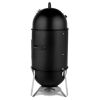 Vertical Steel Charcoal Smoker, Heavy Duty Three Layer Round BBQ Grill Smokey Mountain Cooker for Outdoor Cooking, Black(SAME AS 60608693)
