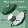 The enamel cast iron soup pot features a circular shower-style lid design and is suitable for various tools, such as ceramic, gas