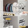 Pull-out pots and pans lid plate draining rack, cabinet built-in draining rack