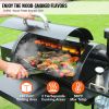 53 inch Portable Charcoal Grill, Propane Gas Grills with Cover and Cart, Heavy Duty Iron BBQ Grill, Mini Tabletop Smoker for Outdoor Cooking