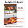 Rotisserie Grill, 38W BBQ Outdoor Pig & Lamb Spit Roaster, Charcoal Spit Roaster with 132 LBS Capacity, Wheels & 4-Level Height