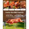 Rotisserie Grill, AC120V 8 Level Height Electric Rotisserie Grill Kit, BBQ Grills Rotisseries Kit with 132 lbs Load Capacity, 38W Motor